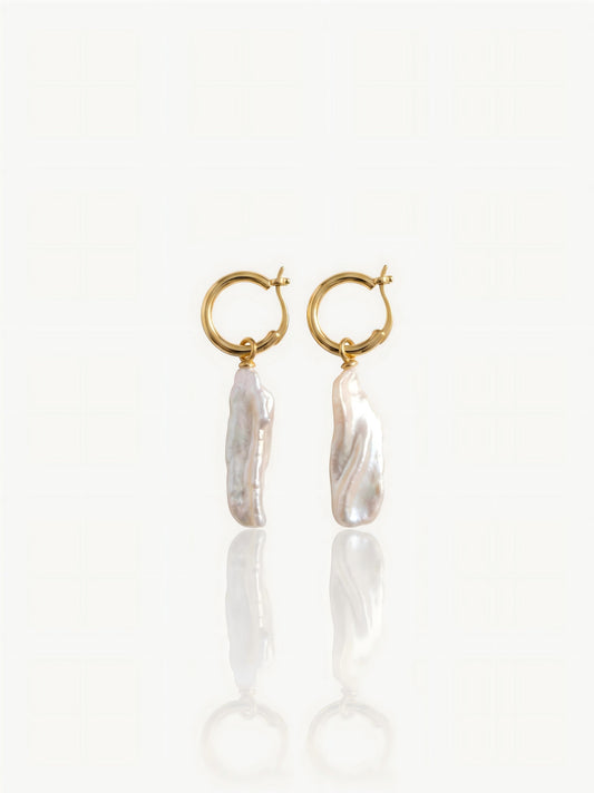The Driftwood Baroque Pearl Drop Earrings Pearltide
