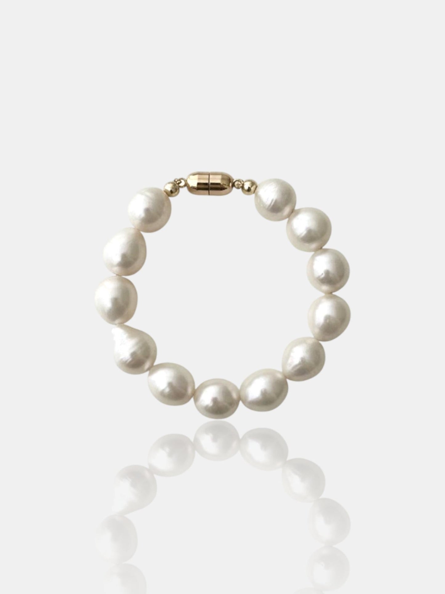 Baroque Pearl Bracelet with Magnetic Clasp Pearltide