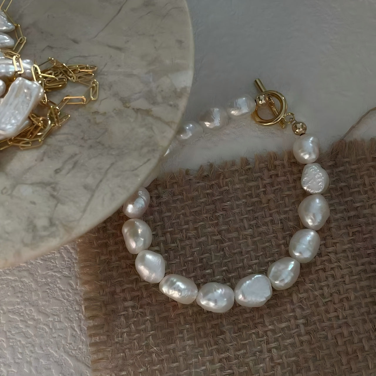 Close-up on the toggle clasp mechanism—secure, stylish, and easy to use.