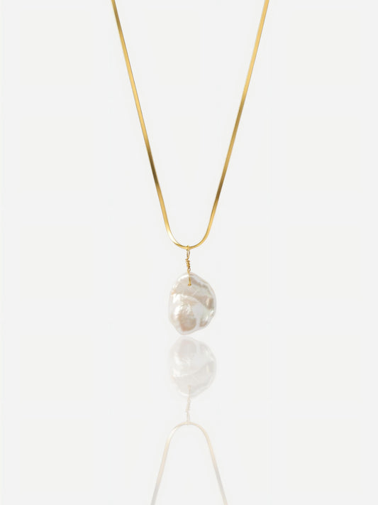 The Liquid Gold Baroque Pendant Pearltide