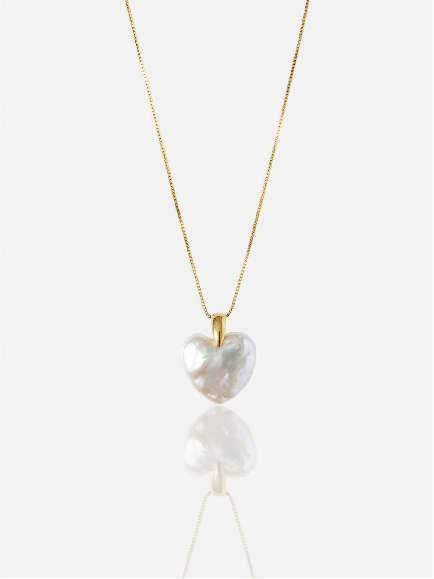 Natural Baroque Pearl Heart Necklace Pearltide