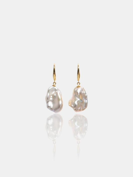 Sculptural Baroque Pearl Drop Earrings Pearltide