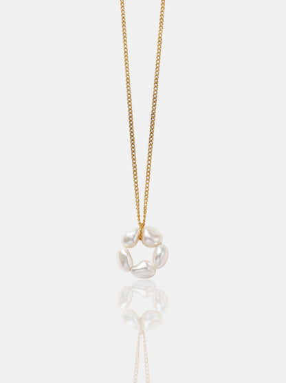 Minimalist Petal Baroque Pearl Necklace Pearltide