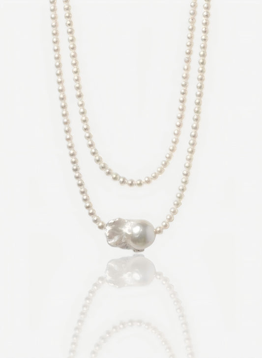 The Petite & Bold Layered Necklace Pearltide