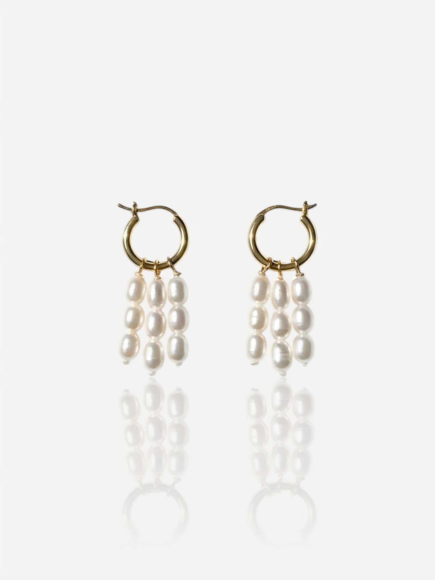 Dainty Rice Pearl Tassel Earrings Pearltide