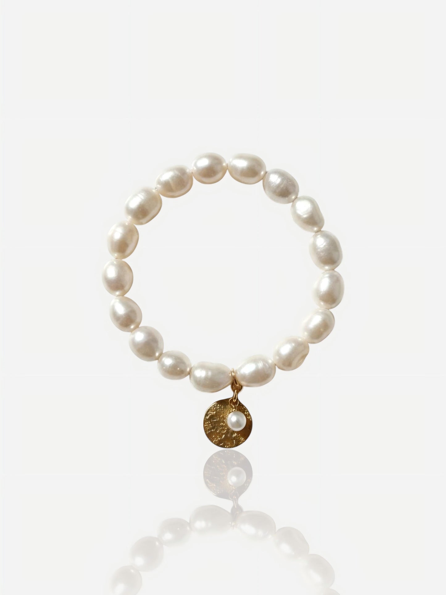 The Sunlit Medallion Baroque Pearl Bracelet Pearltide