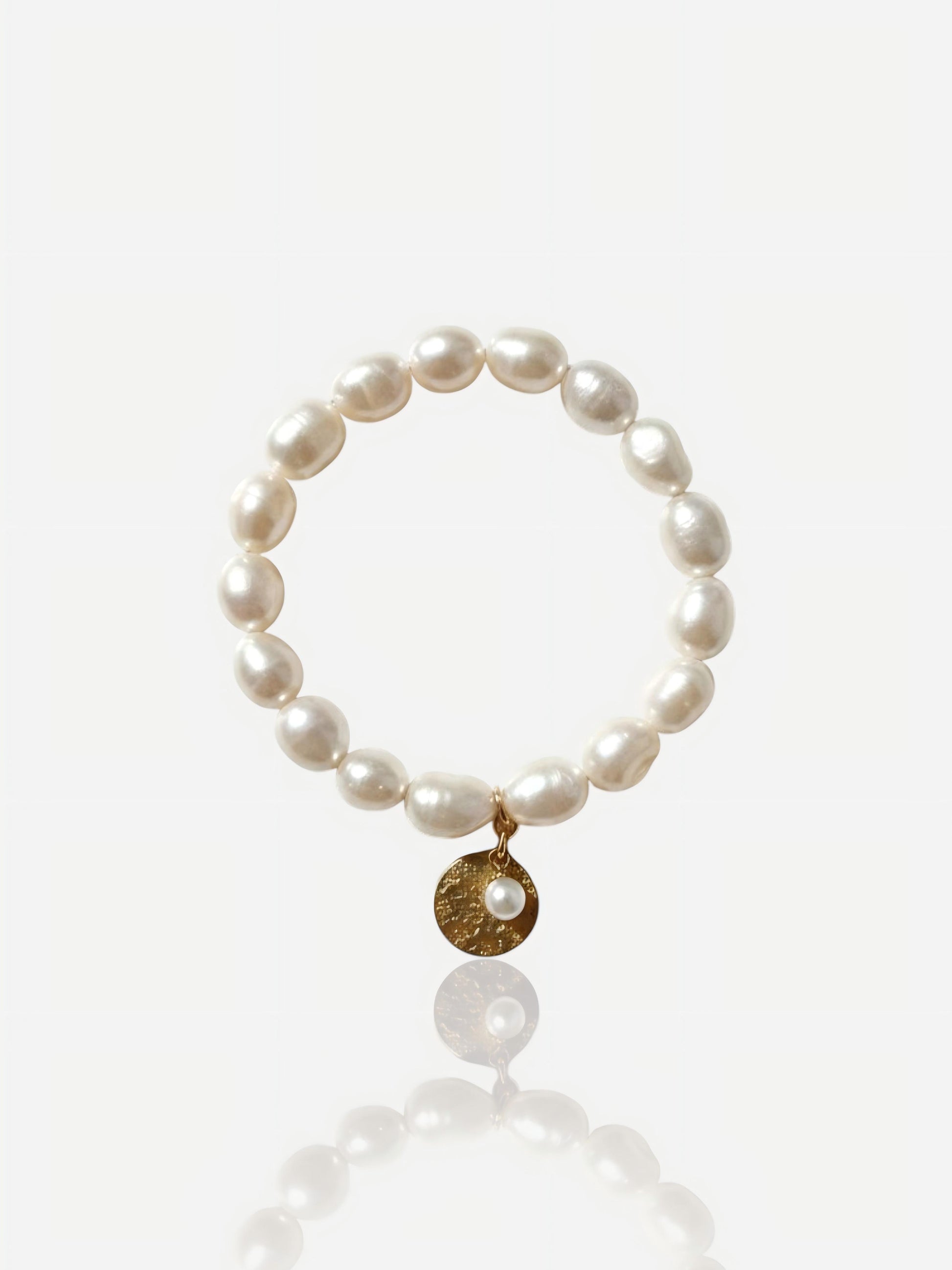 The Sunlit Medallion Baroque Pearl Bracelet Pearltide