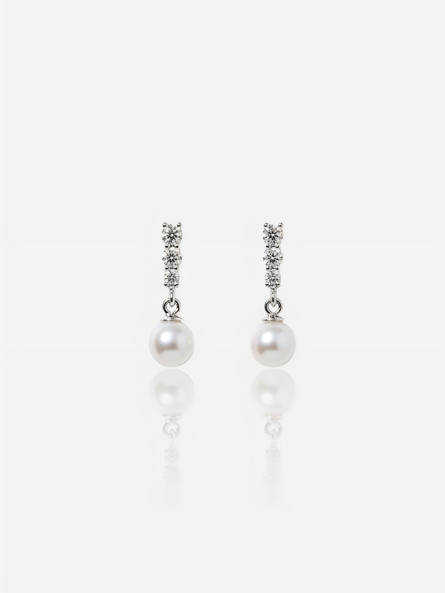 Aria Linear Pearl Jewelry Earrings Pearltide
