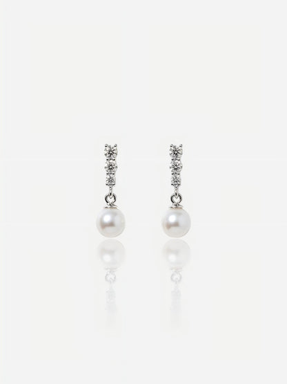 Aria Linear Pearl Jewelry Earrings Pearltide