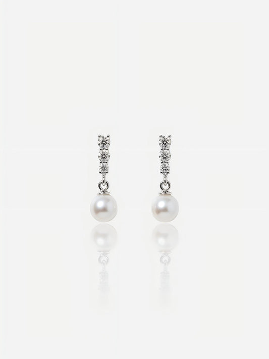 Aria Linear Pearl Jewelry Earrings Pearltide