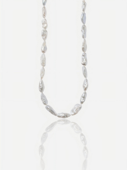 Ethereal Elongated Keshi Pearl Jewelry Necklace Pearltide
