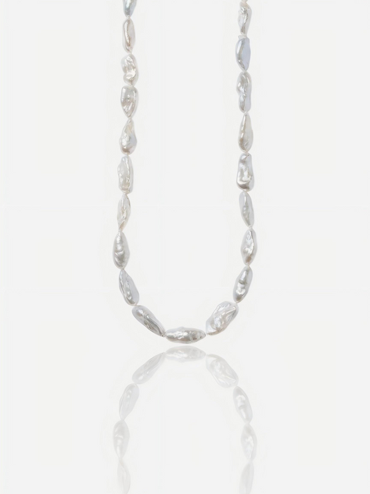 Ethereal Elongated Keshi Pearl Jewelry Necklace Pearltide