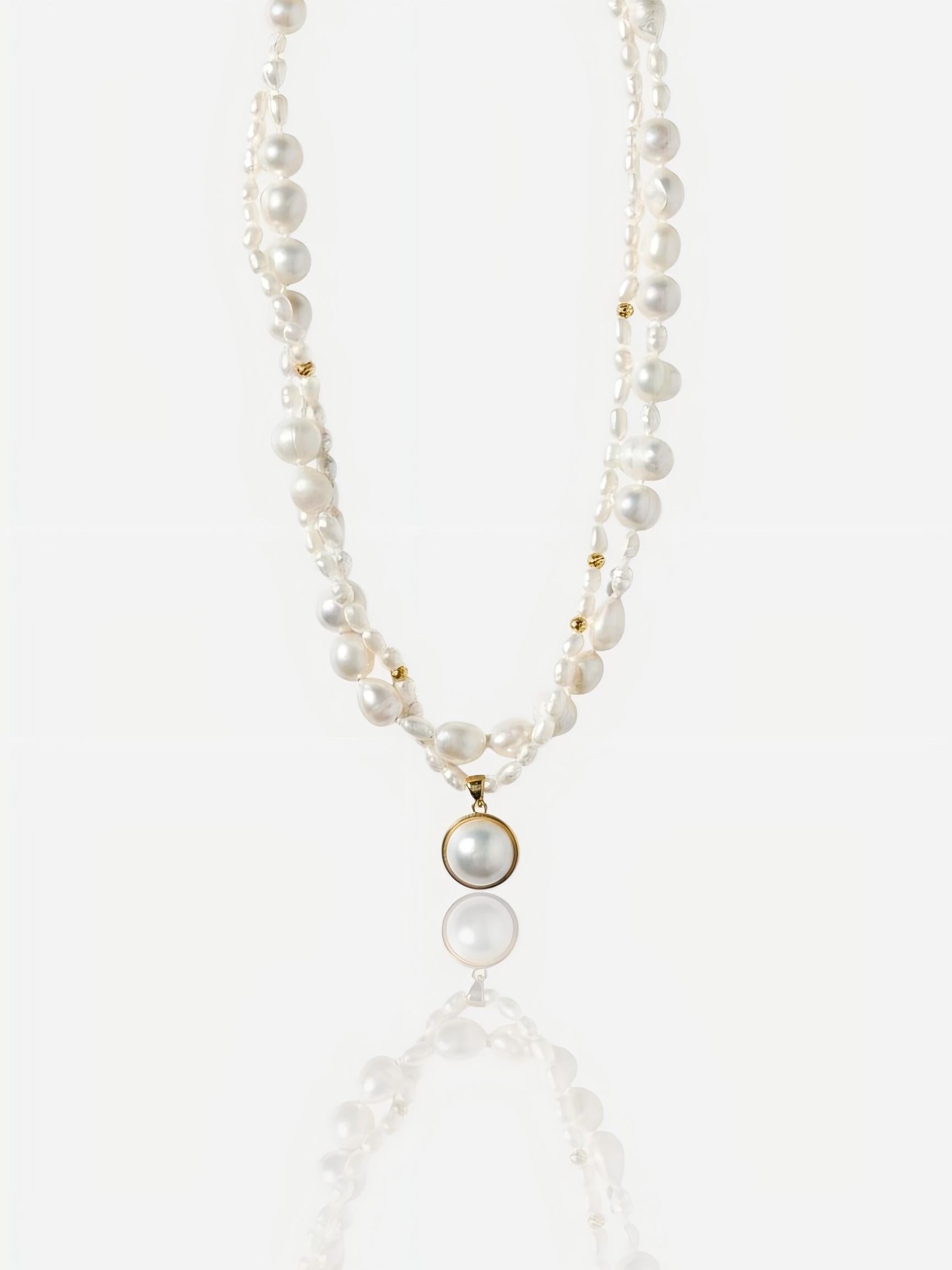 Ophelia Layered Baroque Pearl Jewelry Necklace Pearltide