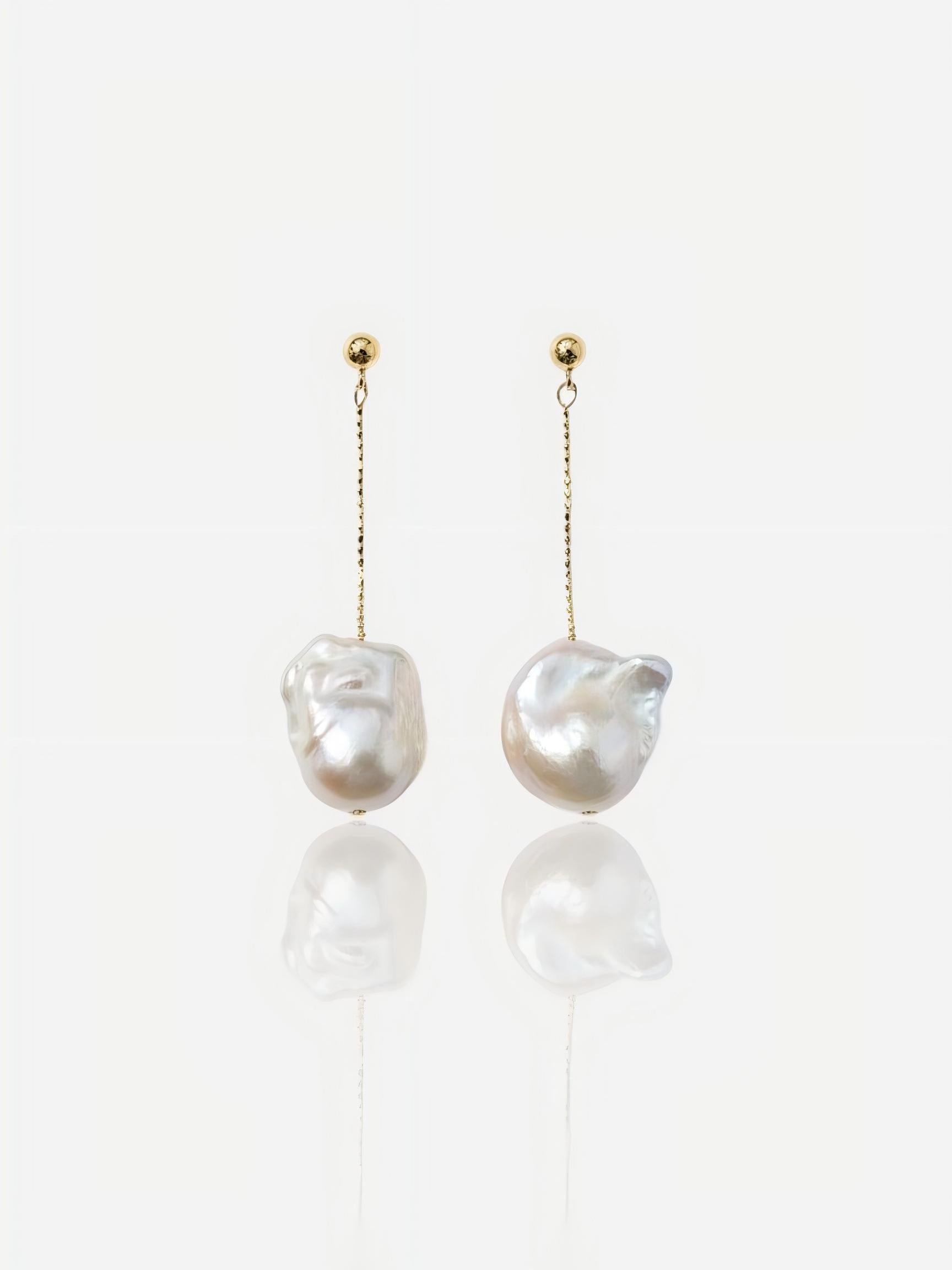 Seraphina Blush Baroque Pearl Jewelry Earrings Pearltide