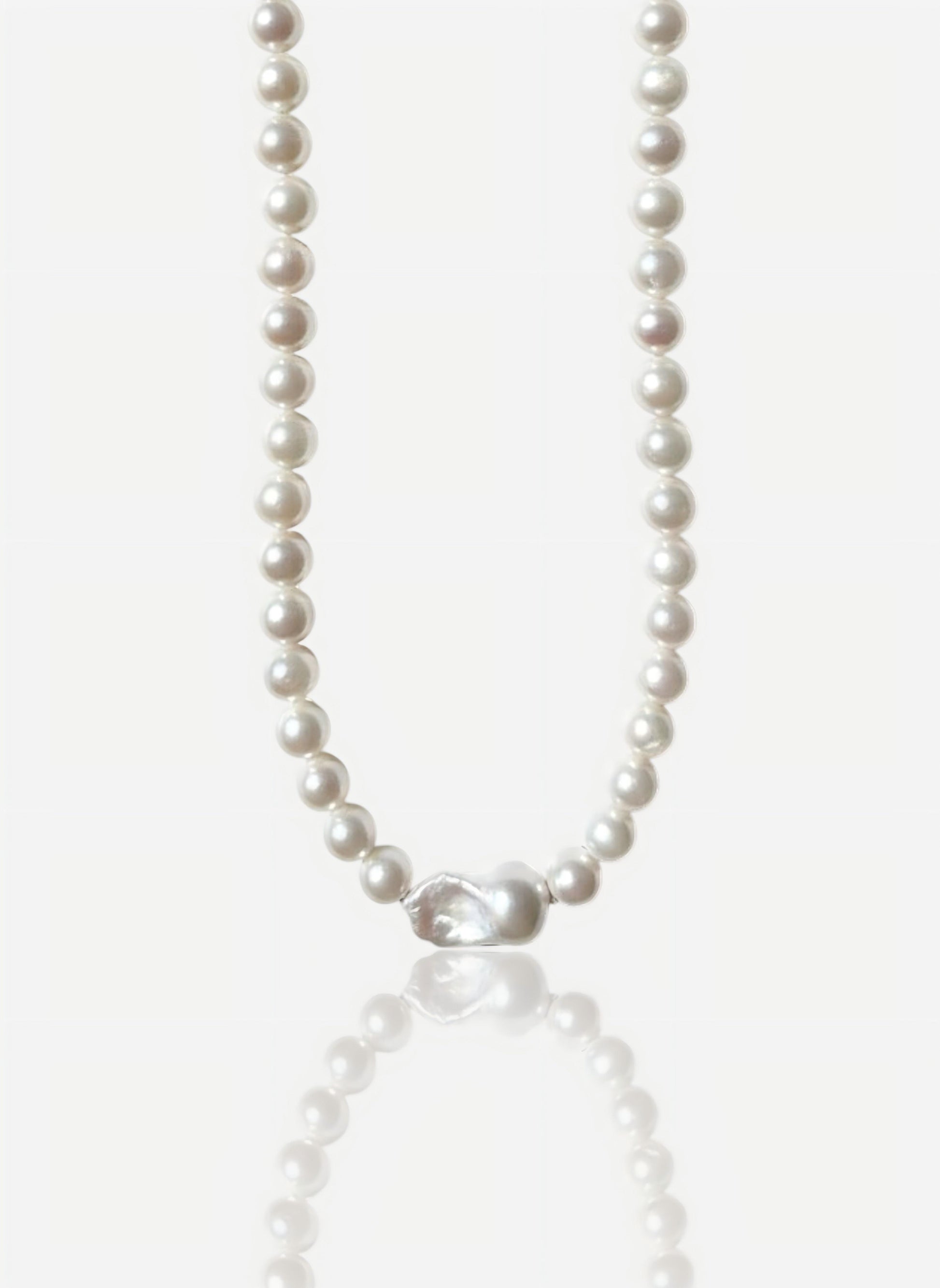Pearltide Serene Focal Baroque Pearl Necklace Pearltide