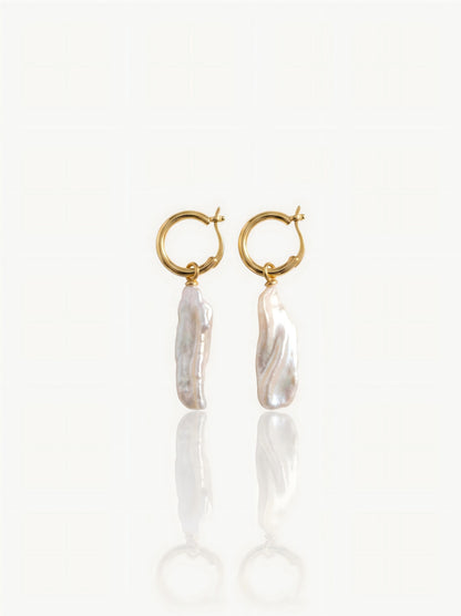The Driftwood Baroque Pearl Drop Earrings Pearltide