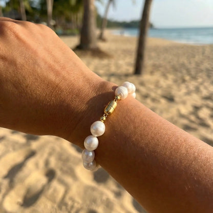 Statement Wristwear: Large Freshwater Pearls for Bridal or Evening