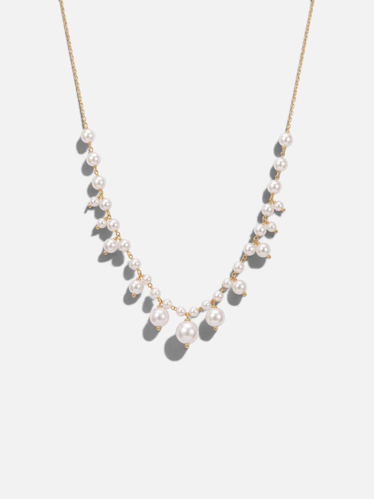 Cascading Pearl Cluster Necklace Pearltide