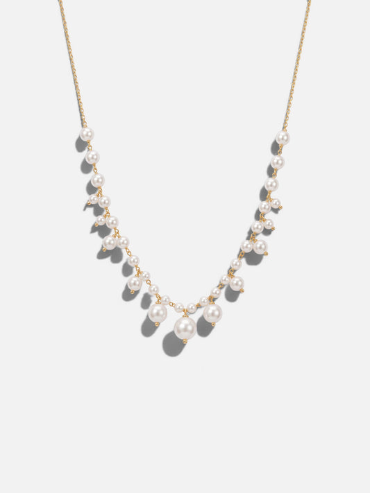 Cascading Pearl Cluster Necklace Pearltide