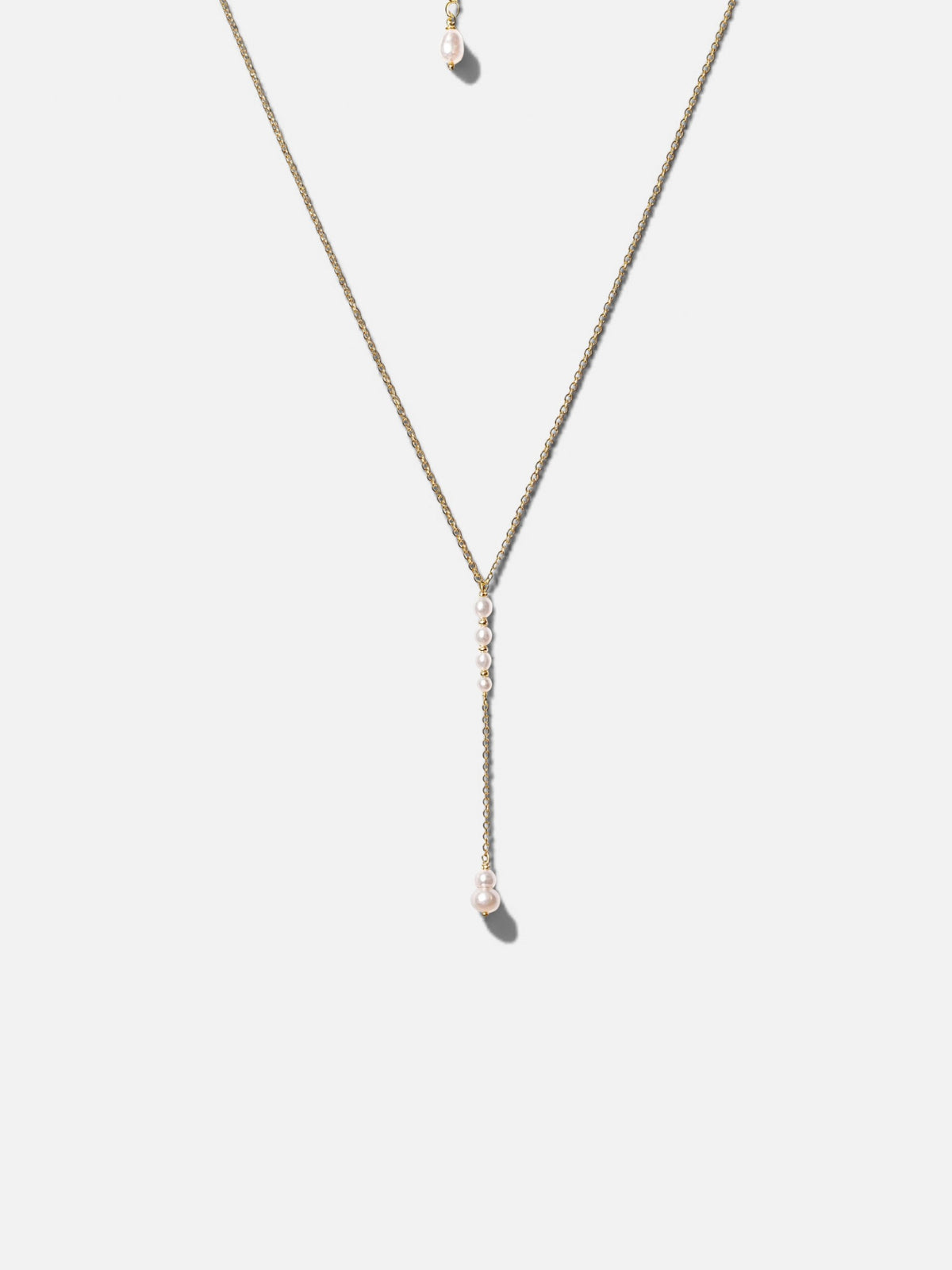 Dainty Pearl Y Necklace Pearltide