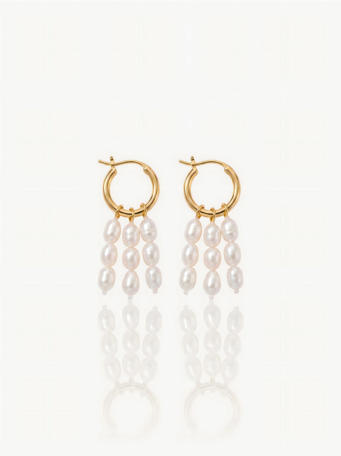 Dainty Rice Pearl Tassel Earrings Pearltide