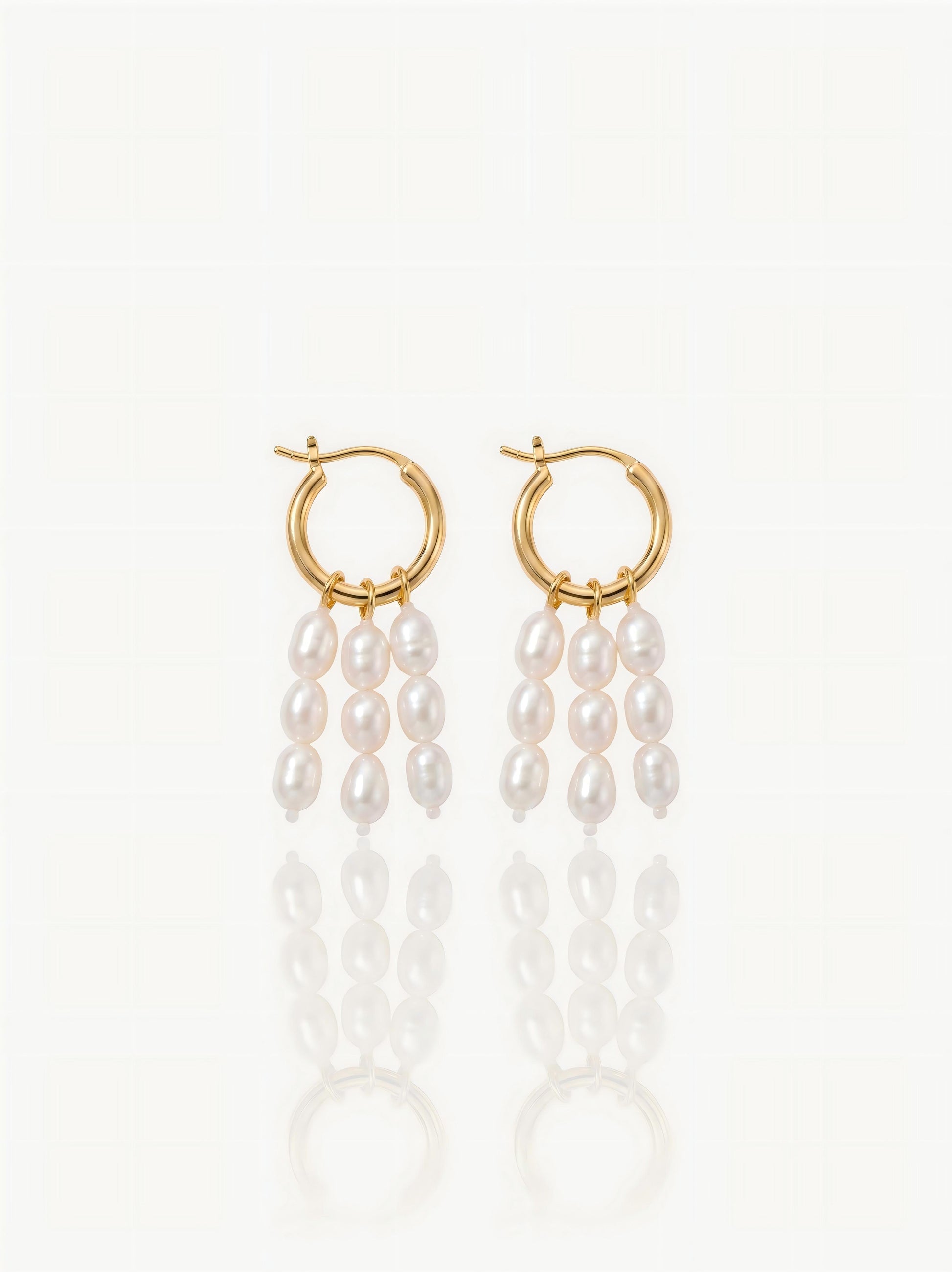 Dainty Rice Pearl Tassel Earrings Pearltide