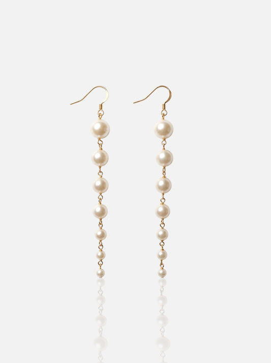 Graduated Freshwater Pearl Drop Earrings Pearltide