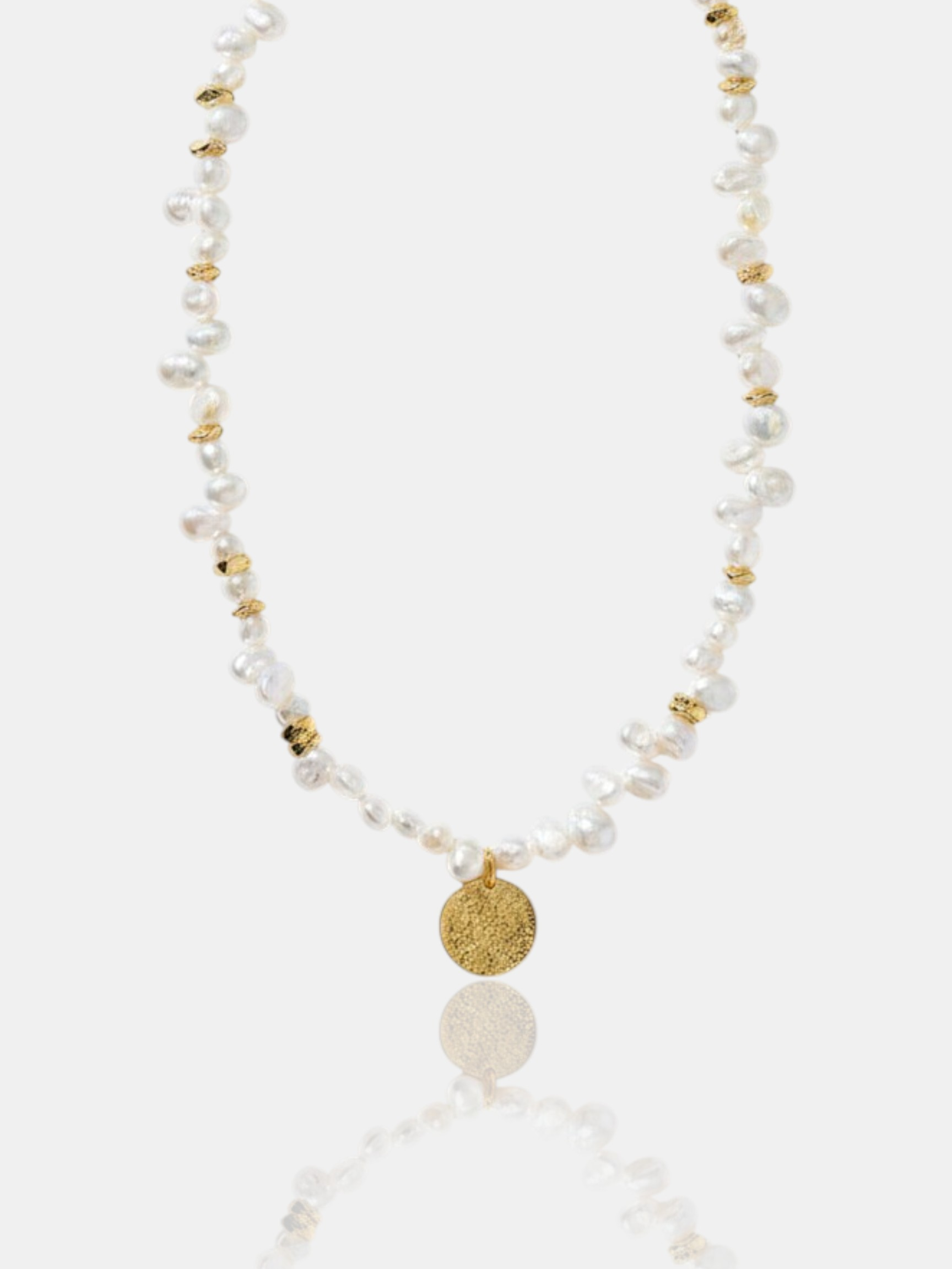 Mediterranean Sun-Kissed Pearl Necklace Pearltide