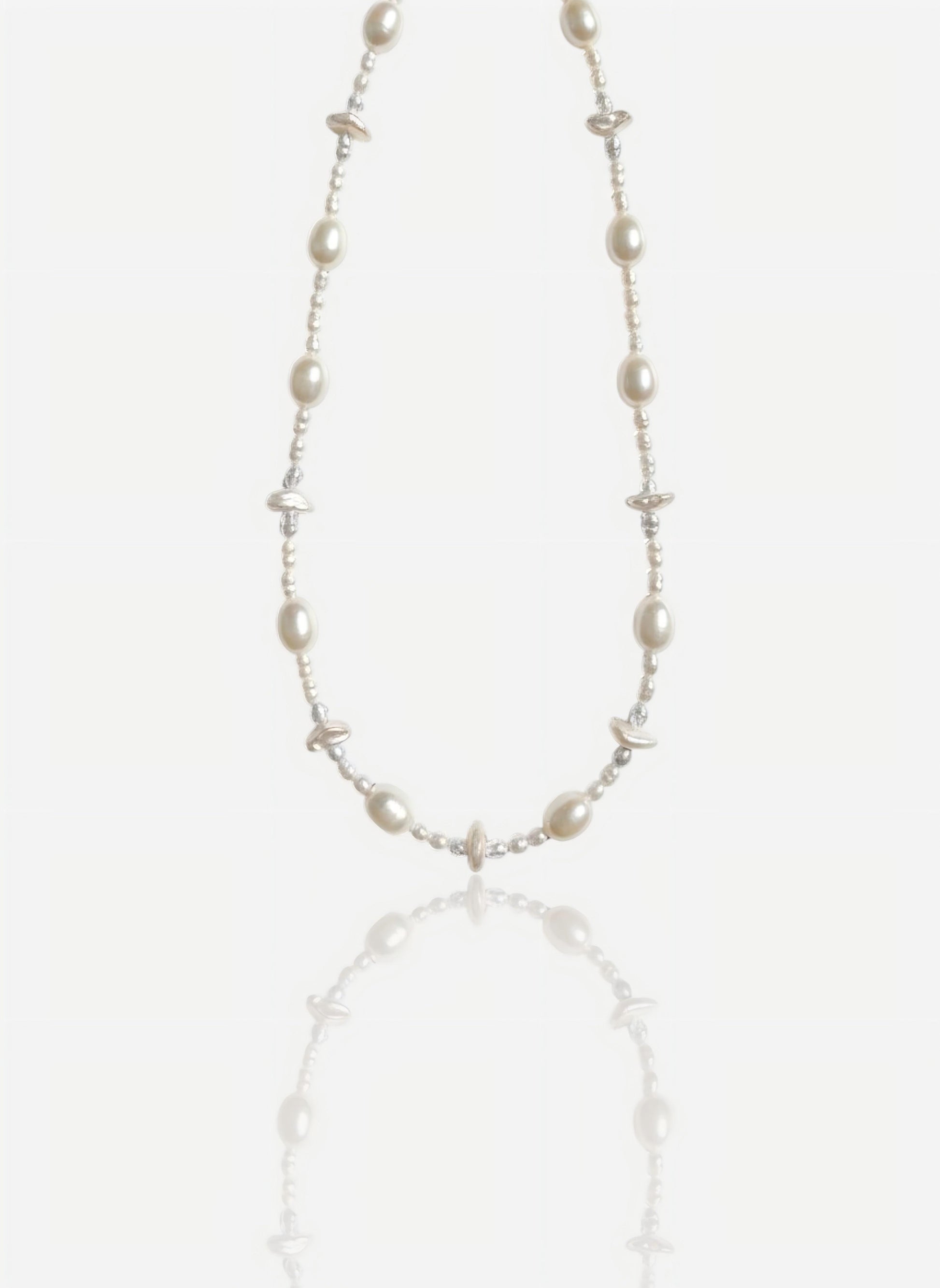 Mixed Freshwater Pearl & Seed Bead Necklace Pearltide