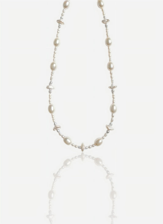 Mixed Freshwater Pearl & Seed Bead Necklace Pearltide