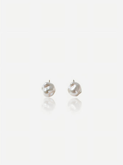 Organic Sea-Crinkle Pearl Earrings Pearltide