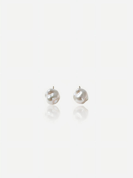 Organic Sea-Crinkle Pearl Earrings Pearltide