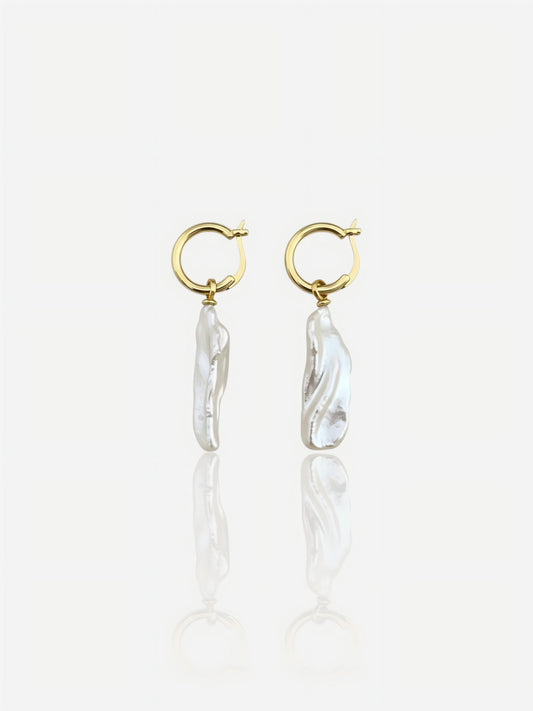 The Driftwood Baroque Pearl Drop Earrings Pearltide