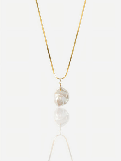 The Liquid Gold Baroque Pendant Pearltide