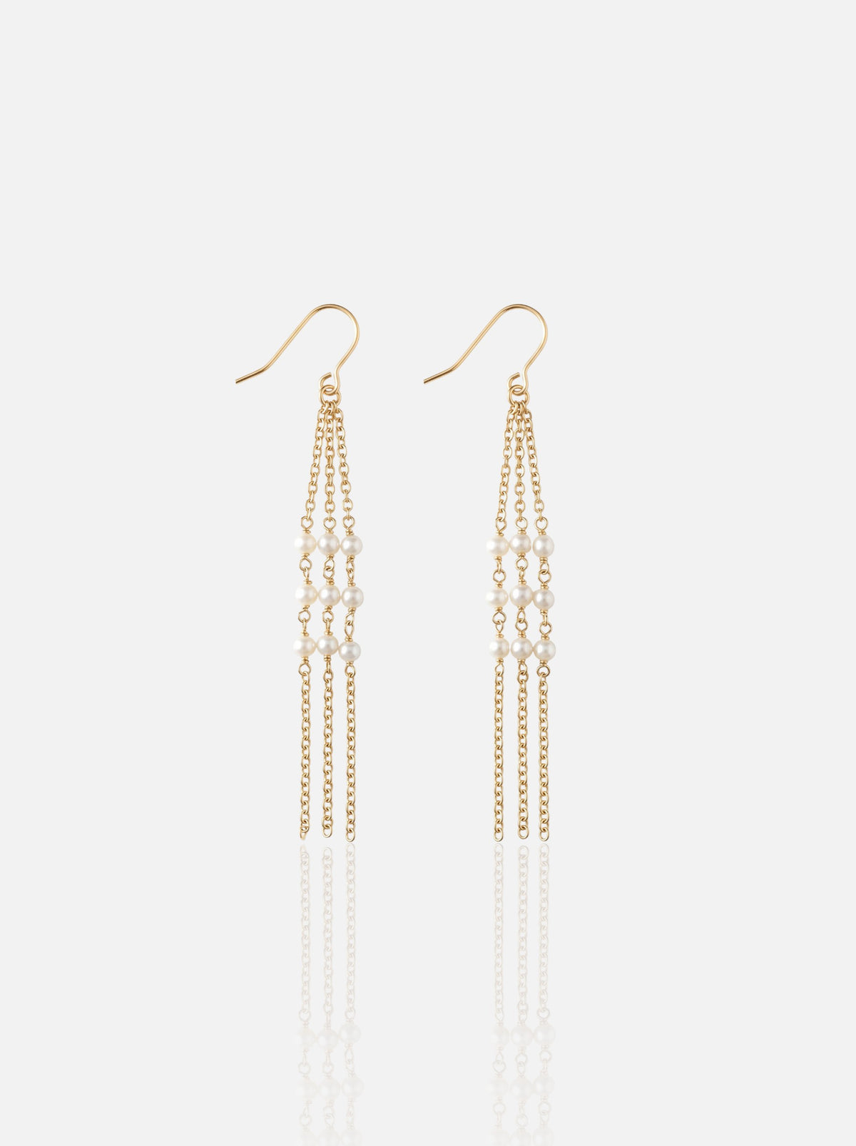 Seed Pearl Tassel Drop Earrings Pearltide