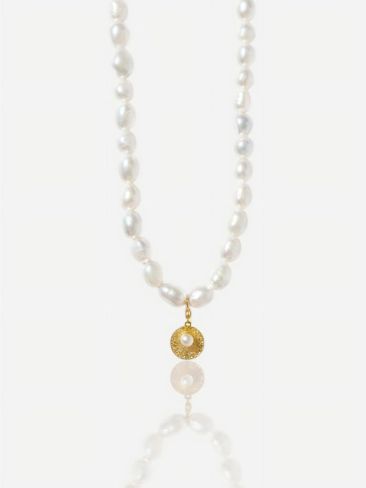 The Aurelia Coin Pearl Necklace Pearltide